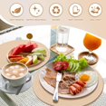 thumbnail image 3 of QPENWEI Juego de 4 manteles individuales tejidos redondos de color beige, manteles individuales de 30 cm para mesa de comedor, salvamanteles para cocina, salvamanteles para platos calientes, ollas y s, 3 of 5
