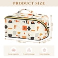 thumbnail image 4 of FORMRS Makeup Bag Travel Cosmetic Organizer for Women Fold Flat Zipper Pouch with Handle, Minimalist Geometric Pattern, 4 of 8