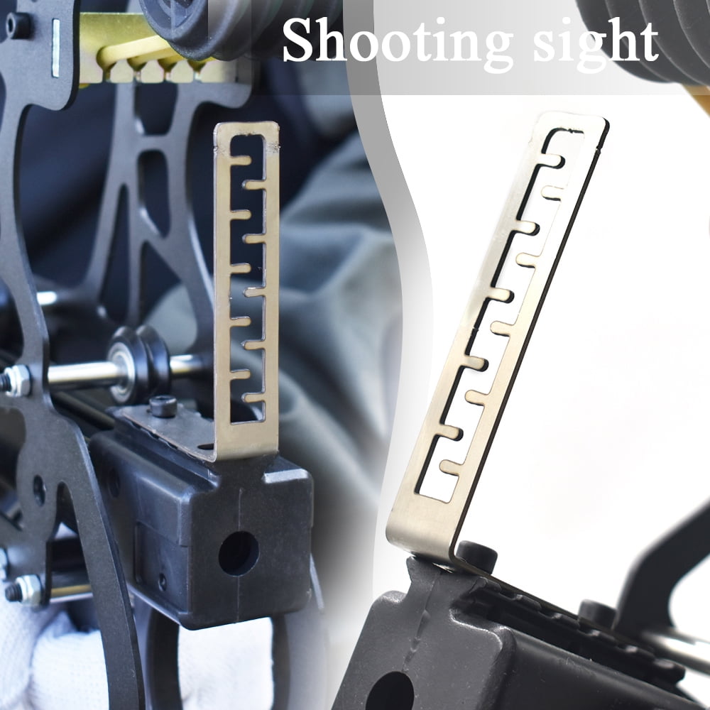 Runzkzy Mechanical Compound Bow with Steel Ball Crossbow and Long Rod Recurve Design for Hunting and Archery