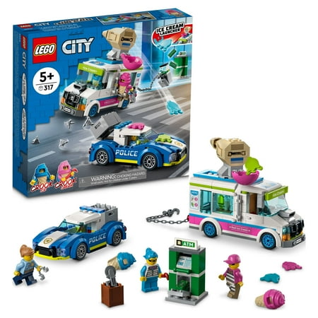 UPC: 0673419359221 | LEGO City Ice Cream Truck Police Chase Van 60314 Toy for Kids  Girls and Boys age 5 Plus Years Old with Splat Launcher & City Police Car