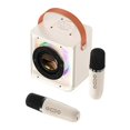 thumbnail image 2 of Portable Mini Karaoke Machine Set Bluetooth Speaker Colorful Light Surround with 2 Wireless Microphones for Kid Adults B, 2 of 4