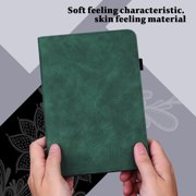 Cover Case for Kindle Fire HD 8 Tablet (8 Display, 8th/7th/6th/5th Generation, 2018/2017/2016/2015) - Auto Sleep Wake Case Fold Stand Wallet Cover PU Leather Slim Lightweight Shell (Green Flower)