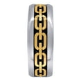 thumbnail image 2 of Titanium Black Yellow Tone Chain Comfort-Fit Wedding Band 8mm Size 13 Wedding Band for Women and Men, 2 of 2