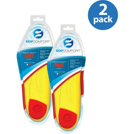 (2 Pack) Sof Comfort Men's Boot Insoles, 1-Pair (Best Boot Insoles For Ruck Marching)