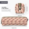 thumbnail image 4 of Ratiio Dachshund Couple Pattern Leather Pencil Case, Pencil Pouch with Durable Zipper, Compact and Stylish Organizer for Stationery, Art Supplies, Travel Essentials, 4 of 8