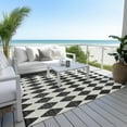 thumbnail image 6 of Addison Rugs Chantille Indoor/Outdoor Transitional Diamonds Black Washable Rectangle Rug, 3' x 5', 6 of 6