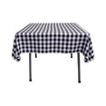 thumbnail image 1 of LA Linen TCcheck52x52-NavyK72 Nappe Carrée à Carreaux en Polyester, Blanc & Marine - 52 x 52 Po., 1 of 4