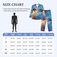 thumbnail image 4 of Naloa Red And Blue Fire Dragon A Men’s Pajamas Set - Long Sleeve Button Down Sleep Shirt and Pajama Bottoms Sleepwear Set-XX-Large, 4 of 7