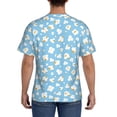 thumbnail image 2 of Naloa Blue Popcorn Men's T-Shirt Sport T-shirt Men's Basic Tee Casual Men's Shirt, Round Neck, Short Sleeves - Small, 2 of 5