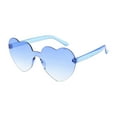 thumbnail image 2 of cpengpj Heart Shaped Rimless Sunglasses - Transparent Candy - colored Frameless Glasses for, 2 of 3