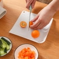 thumbnail image 4 of MOOTY Kitchen Plastic Cutting Board, Reusable Plastic Utility Cutting Board Multifunctional Portable Fruit Chopping Board with Knife Hanging Hole for Kitchen 6.89x6.89inch, 4 of 9