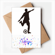Football soccer Outline Sports Welcome Back Greeting Cards Envelopes Blank