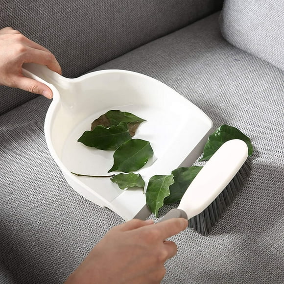 Dustpan Brush Broom Cleaning Tool - Dustpan and Brush Set, Likes, Hand Whisk Broom Brush and Snap-on Dustpan Set, Heavy Duty for Floor Sofa Desk Keyboard Car Pets Housework