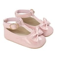 thumbnail image 3 of Otqutp Casual Flower Girls Dance Shoes Toddler Kids Girls Soild Bowknot Princress Shoes Soft Sole The Floor Barefoot Non Slip First Walkers Prewalker Shoes, 3 of 8