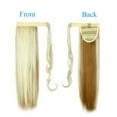 thumbnail image 2 of SHCKE 20/22 Inch Wrap Around Ponytail Extension Curly Straight Clip In Hair Extension Synthetic Hairpieces for Women Ginger Brown Mix Bleach Blonde, 2 of 4