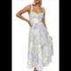 thumbnail image 3 of Vestidos Elegantes para Mujer, Sin Mangas, con Cuello en V, Estampado, , Informal, Plisado, Corte A, Túnica de Verano, Maxivestido Lencero Azul M, 3 of 10