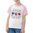 thumbnail image 2 of MKOSPLRT T-Shirts pour Enfant USA Étoiles Rayures Quatrième Juillet Manches Courtes Raglan T-Shirts Fête de l'Indépendance Col Rond Hauts Économies d'Été Liquidation, 2 of 7