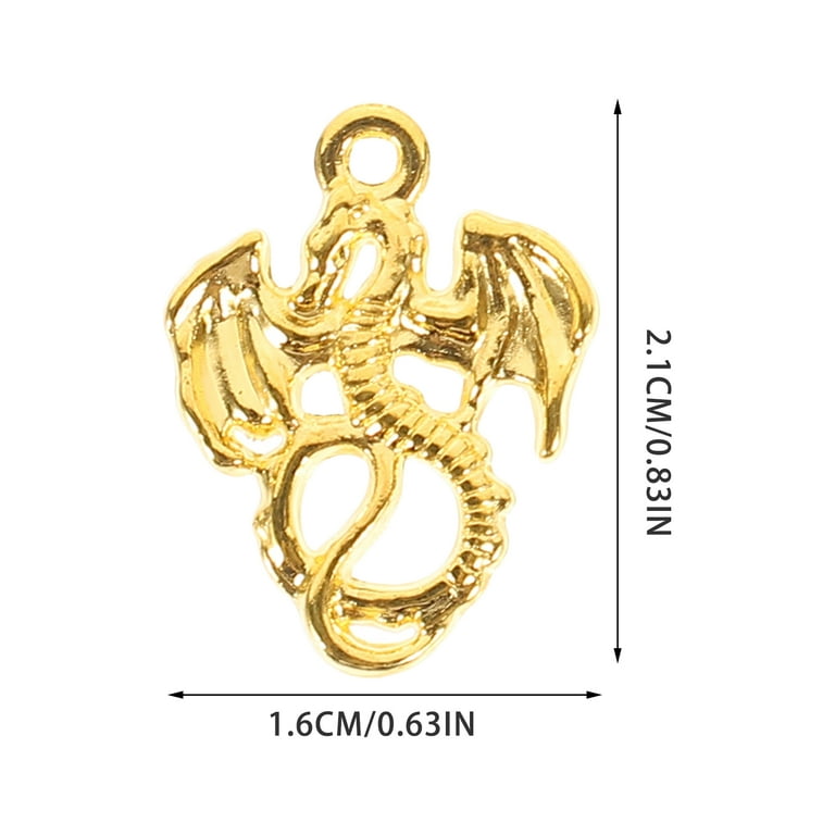 DECOMELODY Bronze Dragon Charms Bulk Charms For Jewelry Making