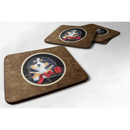 

Carolines Treasures SS8569FC Bernese Mountain Dog Foam Coaster Set of 4 3 1/2 x 3 1/2 multicolor