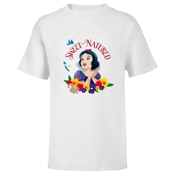 Disney Princess Snow White and Animal Friends Sweet-Natured - Short Sleeve T-Shirt for Kids - Customized-White