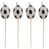 Creative Converting 4 Count Sports Fanatic Soccer Shaped Pick Candles - 100764