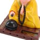 thumbnail image 4 of Small Buddhist Monk Solar Ornaments Light Energy Sensing Automatic Nodding Knocking Monk Decoration for Office Home Car Gift Yellow, 4 of 4