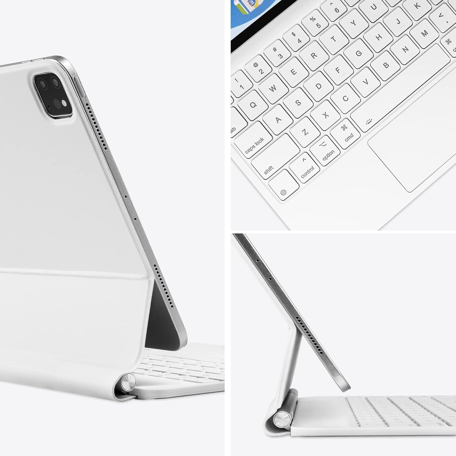 Magic Keyboard Case for iPad Pro 11-inch 2024 (M4) and iPad Pro 11-inch 2025 (M5) - Magnetic Keyboard with Multi-Touch Trackpad, Backlit, Lightweight - White
