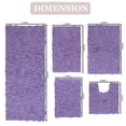 thumbnail image 2 of Home Weavers Modesto Bath Rug 100% Cotton Non-Slip Bathroom Rug Set Machine Washable Bathroom Rug, Bath Rug, U Shaped Contour, Runner, Bathroom Rug, Purple Color 5 Piece Bath Rug set, 2 of 8