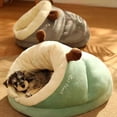 thumbnail image 2 of MADDEN Warm Small Dog Kennel Bed Breathable Dog House Cute Slippers Shaped Dog Bed Cat Sleep Bag Foldable Washable Pet House ShopWise Round, 2 of 9
