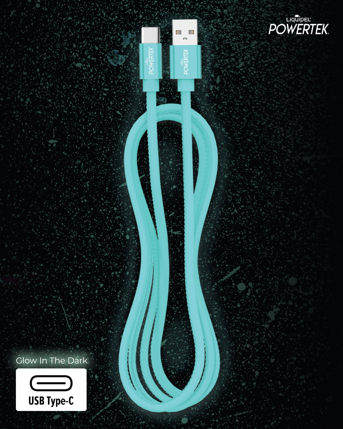 Liquipel TYPEC GLOW 5' Type A to Type C Cable, Blue
