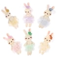 thumbnail image 3 of WORGEOUS 6 piezas de conejito relleno conejito de peluche muñecas de conejo de Pascua peluche con conejito para tocado, 3 of 9