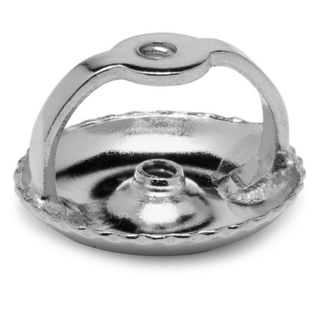 Single Earring Back Replacement |14K Solid White Gold | Threaded Screw on Screw off |Quality Die Struck | Post Size .032