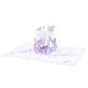 thumbnail image 4 of Matsuzay Tarjeta de felicitación del día de San Valentín Flying Flower Basket Bendición Pop Up Card Escultura de papel 3D Regalo creativo Kits de decoración para fiestas Violeta Matsuzay HA027145-02, 4 of 6