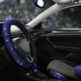 thumbnail image 7 of CxhicLuv Rhinestone Steering Wheel Cover, Auto Sparkling Wheel Protector, Universal 14-15 Inches for Women, Vehicle Steering Accessories, Fashionable Grip & Protection Tools for Female Drivers, Blue, 7 of 7