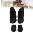 thumbnail image 4 of Horse Leg Protection Boots, Elastic Inner Horse Leg Brace Guard 4Pcs Full Protection Impact Absorbing  For Horseback Competition Black Set L, 4 of 8