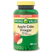 Spring Valley Apple Cider Vinegar Dietary Supplement Value Size, 450 mg, 250 count
