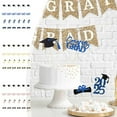 thumbnail image 1 of Toppers de cupcakes de graduación 2025 - 6 juegos/24 piezas decoraciones de papel azul y rosa para postres, fiestas y decoración del hogar, 1 of 6