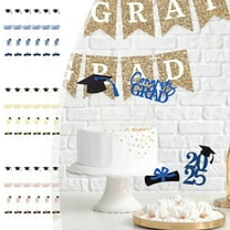 JMKQLZ 24Pcs 2025 Graduation Table Centerpieces Sticks,Graduation Party Centerpieces for Tables 2025 Prepare for The Dessert Table of Graduation Ceremony and Create An Atmosphere