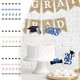 thumbnail image 1 of Toppers de cupcakes de graduación 2025 - 6 juegos/24 piezas de decoración de papel para postres, artículos para fiestas, azul y oro rosa, 1 of 6