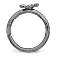 thumbnail image 3 of Sterling Silver Black-Plated Angel Wing Ring, 3 of 7