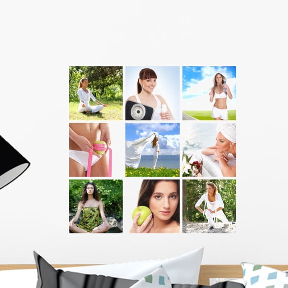 Spa and Health Collages Wall Decal by Wallmonkeys Peel and Stick Graphic (18 in H x 18 in W) WM180322
