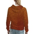 thumbnail image 7 of Salouo Orange Glitter Pattern Hoodie Sweatshirts for Women, Autumn Pullover Hoodie Workout Sweat Women's Long Sleeve Preppy Sweatshirts-XX-Large, 7 of 7