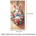 thumbnail image 3 of Easter Bunny Wreath Door Hanging Decor Spring Floral Garland Front Door Cover Decoration for Home Indoor Outdoor Holiday Party Festive Decorations, 3 of 6