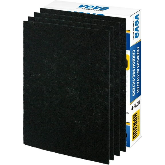 Veva 4Pack Filter B Replacement,Compatible with Germ Guardian&4 Pre-Cut Carbon Pre-Filters