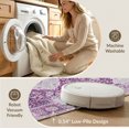 thumbnail image 5 of ODIKA 4'x6' Washable Area Rug Purple Plum Vintage Distressed Scroll Boho Border Pink Mauve for Dorm Room, Small Living Stain Resistant Low Profile, Easy Care, 5 of 7