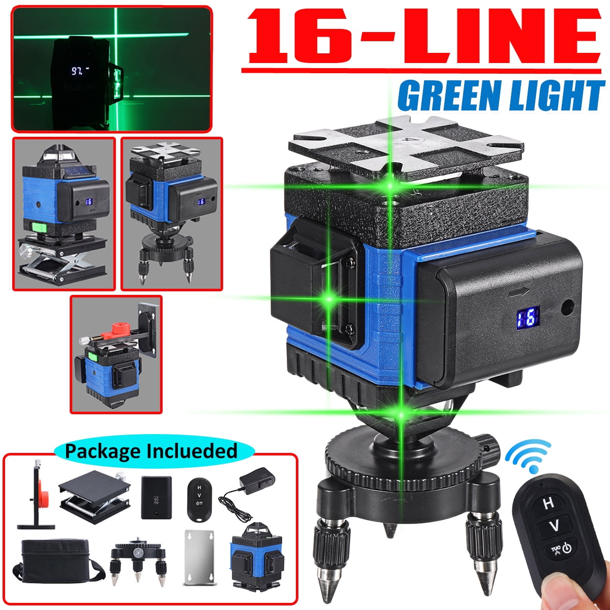 4D 16 Lines Light Laser Level Auto Self Leveling 360° Rotary Measure Machine 4D 16 Lines Light Laser Level Auto Self Leveling 360° Rotary Measure Machine