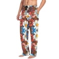 thumbnail image 2 of FORMRS Mens Pajama Pants with Pockets Soft Cotton Sleepwear Lounge Bottoms, Sizes S-2XL, Vibrant Floral, 2 of 7