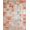 Red Multi, Pattern 19, variant on ODIKA Bathroom Way Abstract Brushstroke Vintage Faded Block Stairs for Dorm Room, Small Living Apartment, Stain Resistant Low Profile