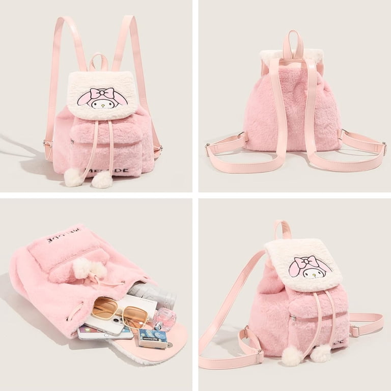 6913 Cartoon Plush Backpack, Soft Fuzzy Cute Bucket Purse, 16 Inch Large Cute Plush Backpack, Soft Fuzzy Cartoon Bucket Purse, 16  main image 2