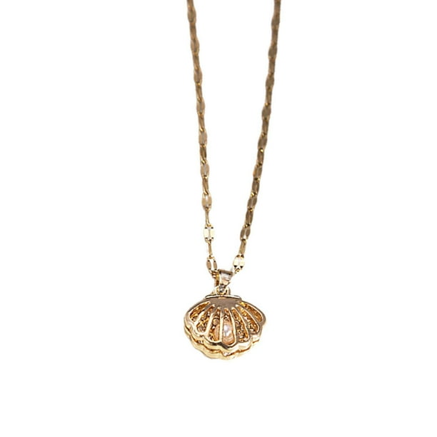 Colgante de la luz nueva de las mujeres con un estilo fresco y elegante collar de cadena de perlas de estilo de la cadena